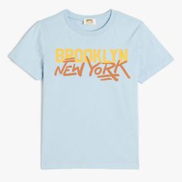 Koton Boys Typography Printed Round Neck Cotton T-shirt-image-40