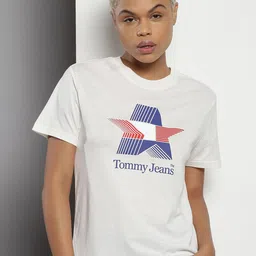 Tommy Hilfiger Typography Printed Pure Cotton T-shirt-image-31