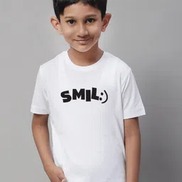 Friskers Boys Typography Printed Pure Cotton T-shirt-picture-0