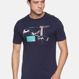 Steenbok Men Navy Blue Graphic Printed T-shirt-image-20