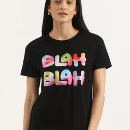 United Colors of Benetton Women Graphic Printed Round Neck Cotton T-shirt-picture-22