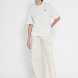 RAREISM ENRIQUE Round Neck Drop-Shoulder Sleeves Cotton Relaxed Fit T-shirt-image-39
