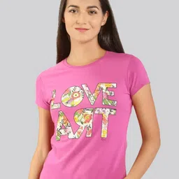 LYRA Typography Printed Round Neck Cotton T-shirt-picture-22