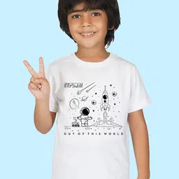 NUSYL Boys Graphic Space Printed T-shirt-image-83