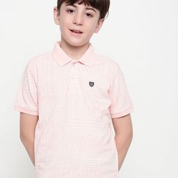 Octave Boys Polo Collar Typography Printed T-shirt-image-30