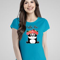 Pootlu Panda Printed Extended Sleeves Pure Cotton T-shirt-image-48