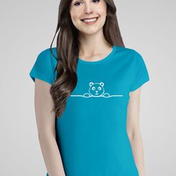 Pootlu Hello Panda Printed Cotton Casual T-shirt-image-97