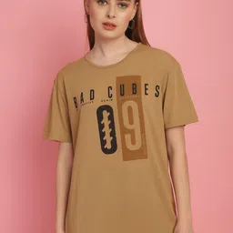 VIMAL JONNEY Round Neck Short Sleeves Typographic Printed Regular Fit Cotton T-shirt-image-96