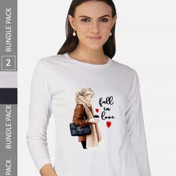 CHOZI Pack Of 2 Graphic Printed Cotton T-shirt-picture-49