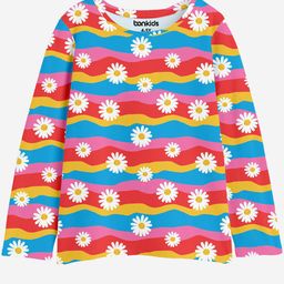 BONKIDS Girls Floral Printed Round Neck Long Sleeves Cotton T-shirt-15