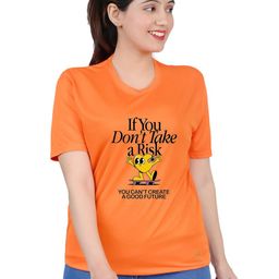 TAJNAN Women Typography Striped Applique T-shirt-image-40