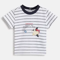 Chicco Boys Striped Round Neck Cotton T-shirt-picture-52