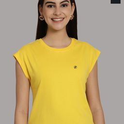 Friskers Women Yellow 2 Applique T-shirt-image-14