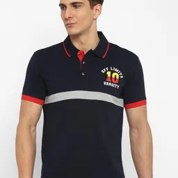OFF LIMITS Striped Polo Collar Rapid-Dry & Anti Microbial Cotton Sports T-shirt-image-29