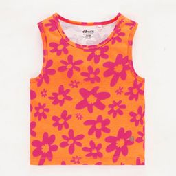 edheads Girls Floral Printed Sleeveless Cotton T-shirt-image-47