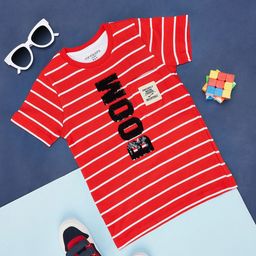 Pantaloons Junior Boys Striped Regular Fit Cotton Casual T-shirt-image-23