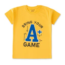 Luke & Lilly Boys Typography Printed Round Neck Pure Cotton T-shirt-picture-29