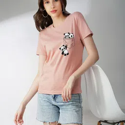 Lagashi Women Graphic Printed Round Neck Pure Cotton T-shirt-picture-26