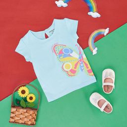 Pantaloons Baby Infant Girls Graphic Printed Cotton T-shirt-image-113