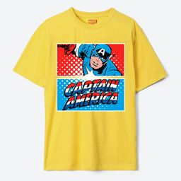 YK Marvel Boys Captain America Printed Pure Cotton Applique T-shirt-picture-25