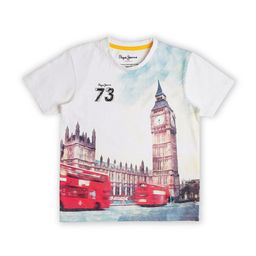 Pepe Jeans Boys People and Places Printed Round Neck Pure Cotton T-shirt-image-65