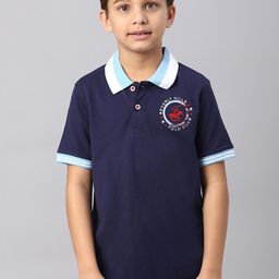 Beverly Hills Polo Club Boys Polo Collar Pure Cotton Casual T-shirt-picture-18