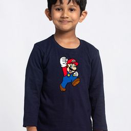 Friskers Boys Super Mario Printed Round Neck Cotton T-shirt-image-12