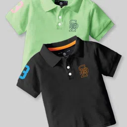 CODEZ Boys 2 Polo Collar Applique T-shirt-image-53