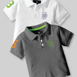 CODEZ Boys 2 Polo Collar Applique T-shirt-image-54