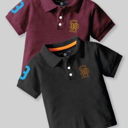 BAESD Boys 2 Polo Collar Applique T-shirt-image-85