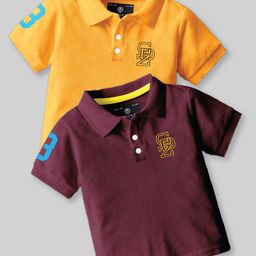 CODEZ Boys 2 Polo Collar Applique T-shirt-picture-31