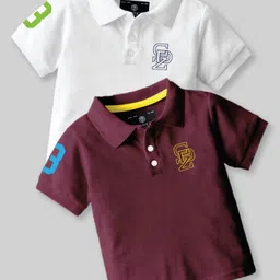CODEZ Boys 2 Polo Collar Applique T-shirt-image-7