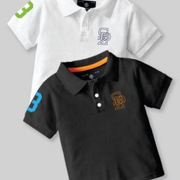 BAESD Boys 2 Polo Collar Applique T-shirt-image-6