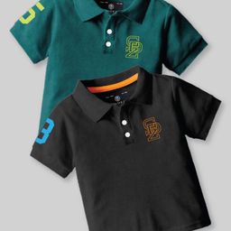 CODEZ Boys 2 Polo Collar Applique T-shirt-picture-44