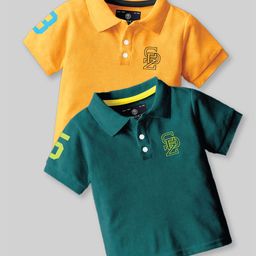 CODEZ Boys 2 Polo Collar Applique T-shirt-picture-27