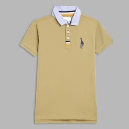 Blue Giraffe Boys Olive Green Polo Collar T-shirt-picture-45