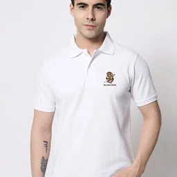 SLOWLORIS Polo Collar Cotton T-shirt-image-96