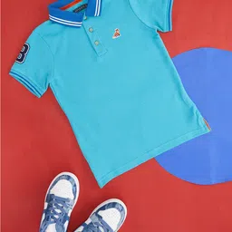 Pantaloons Junior Boys Polo Collar Cotton T-shirt-picture-38