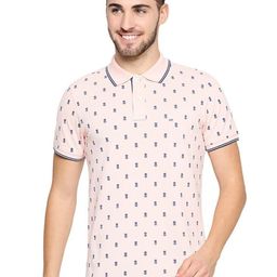 Basics Men Printed Polo Collar Applique T-shirt-image-20