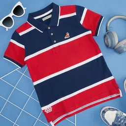 Pantaloons Junior Boys Colourblocked Polo Collar Cotton T-shirt-image-22
