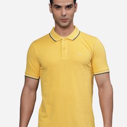t-base Men Polo Collar Applique T-shirt-image-62