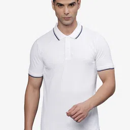 t-base Men Polo Collar Applique T-shirt-image-63