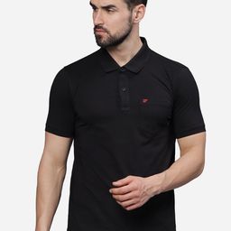 t-base Men Polo Collar Applique T-shirt-image-54