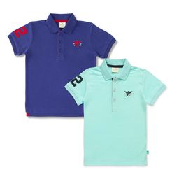 JusCubs Boys Pack Of 2 Polo Collar Cotton T-shirt-image-23