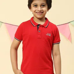 Monte Carlo Boys Polo Collar Pure Cotton T-shirt-image-72