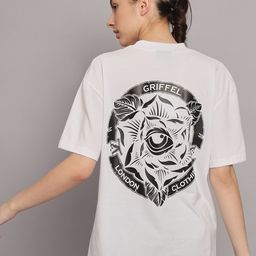 GRIFFEL Graphic Printed Drop Shoulder Sleeves Cotton T-shirt-image-31