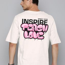Harvard Typography Printed Drop-Shoulder Cotton Oversized T-shirt-picture-7
