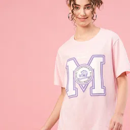 Globus Typography Printed Drop Shoulder  Boxy Cotton T-shirt-picture-7