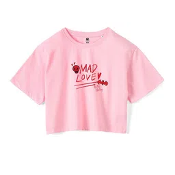 Wear Your Mind Girls Typography Pure Cotton Boxy T-shirt-picture-21