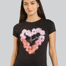 LYRA Women Floral Printed Cotton T-shirt-image-23